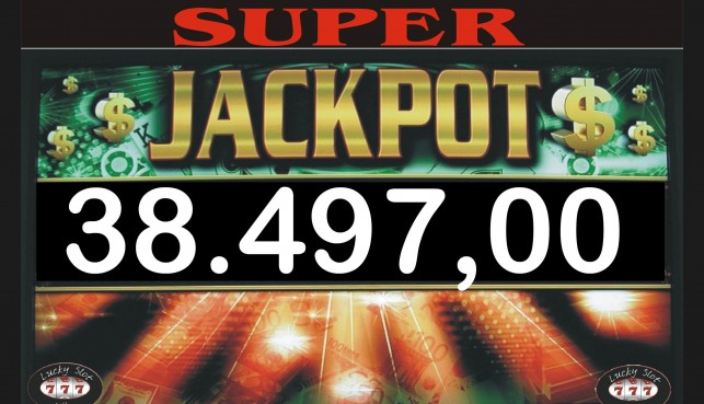 Vinto jackpot di sala di 38.497,00